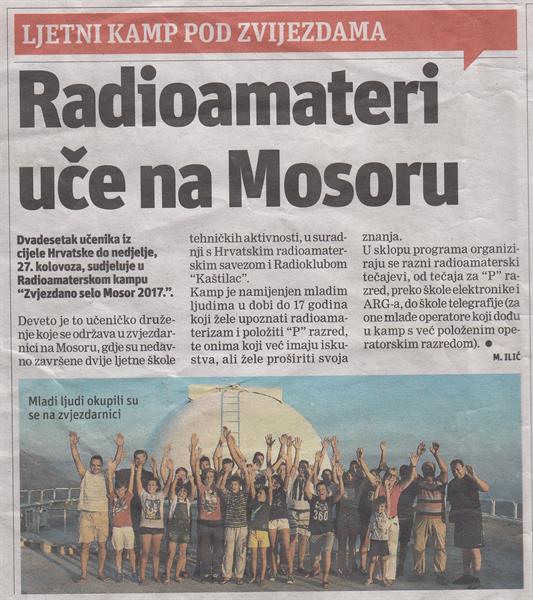 Radioamateri uče na Mosoru